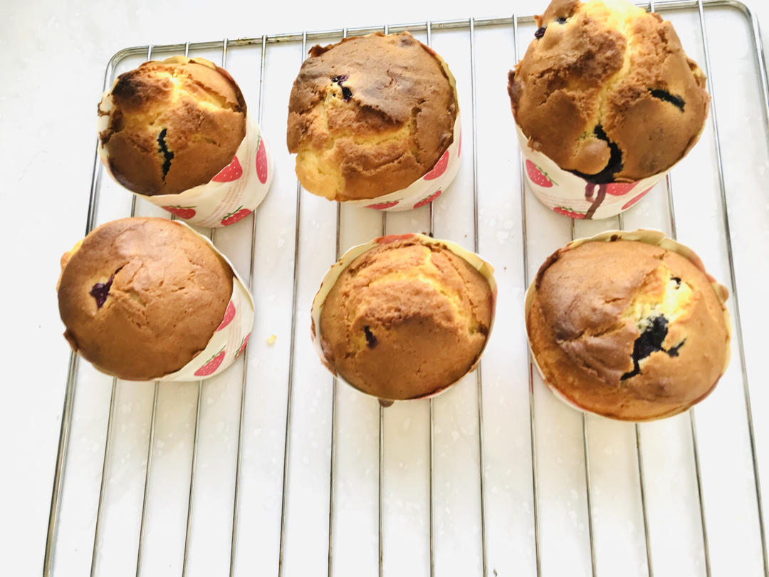 超简单【爆浆蓝莓玛芬蛋糕】