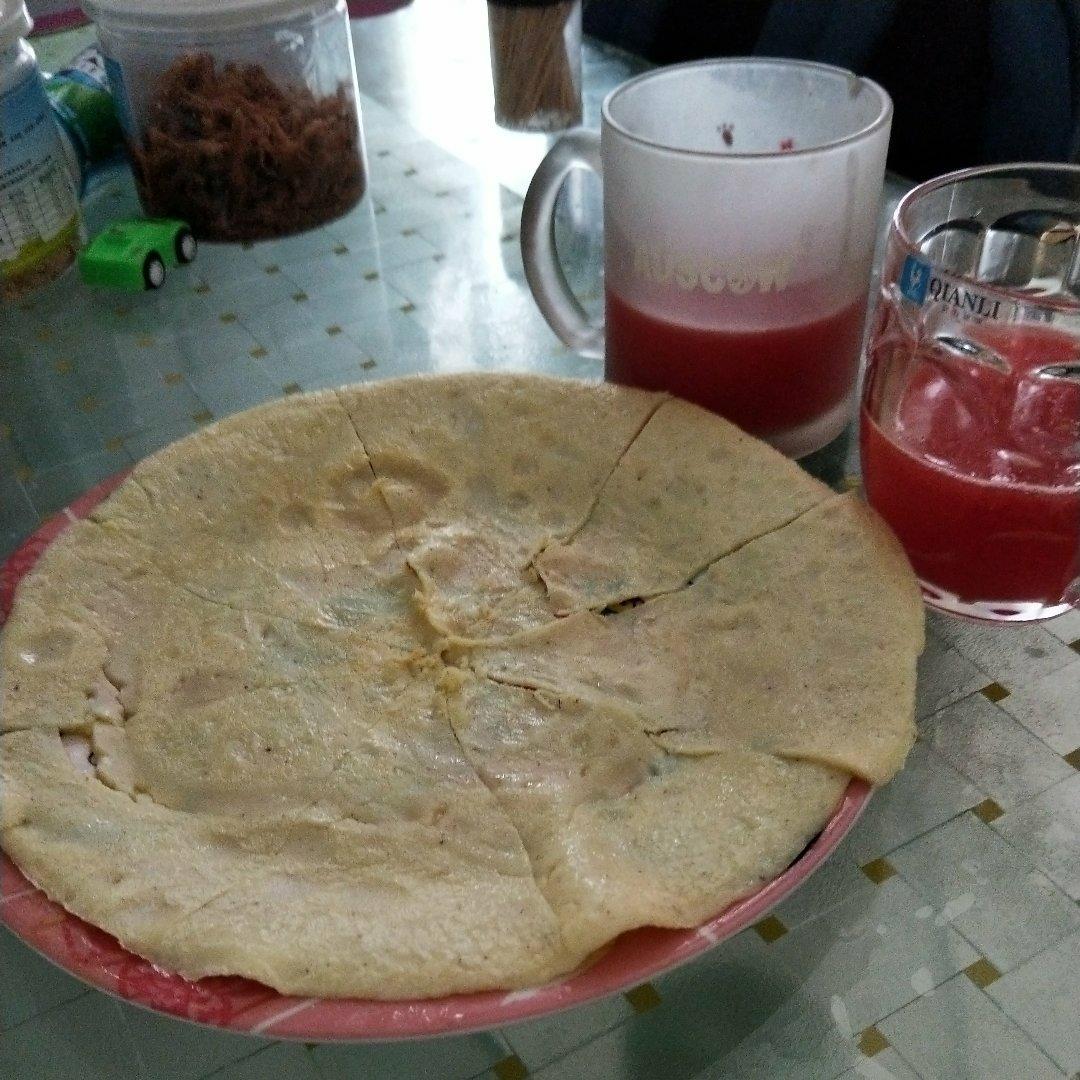 快手鸡蛋饼～～十分钟早餐！