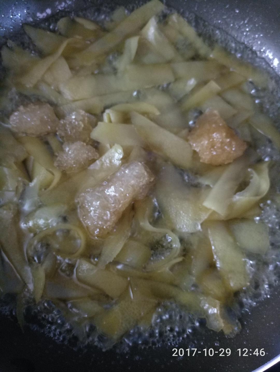 不用粘糖，直接返沙的糖渍柚子皮