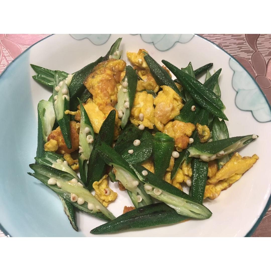 秋葵炒鸡蛋