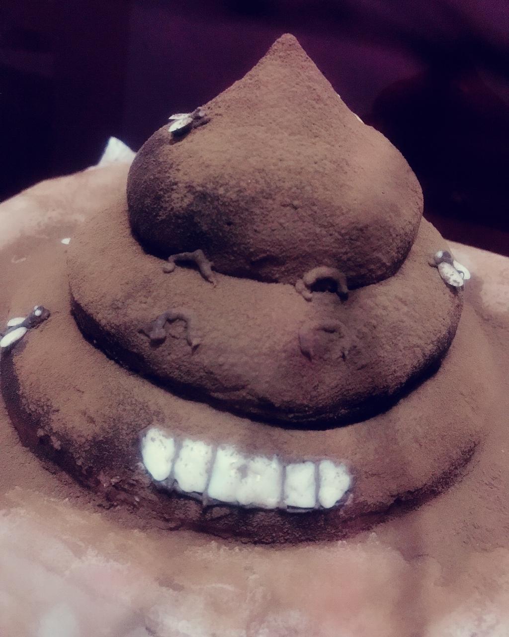 荔枝味夹心软糖做的便便蛋糕