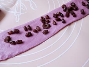 迷你紫薯蜜豆面包卷的做法 步骤8