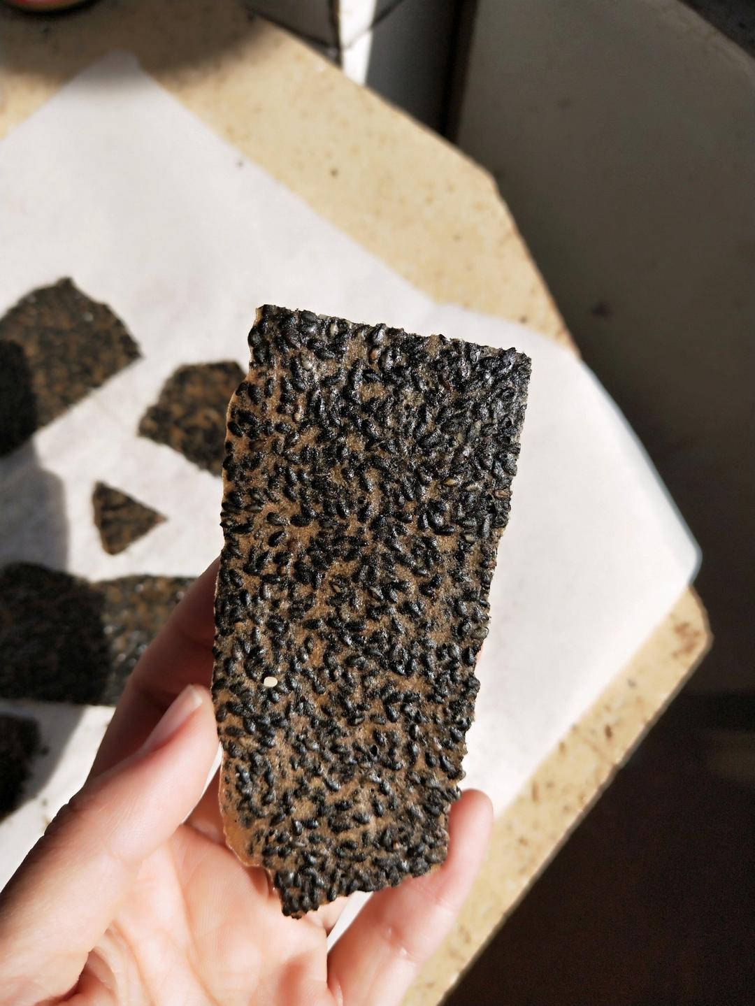 芝麻薄脆饼干，一步操作，超级简单