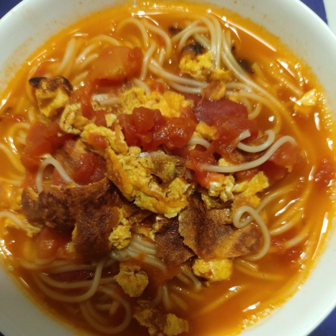 恨不得抱着锅舔的番茄鸡蛋面