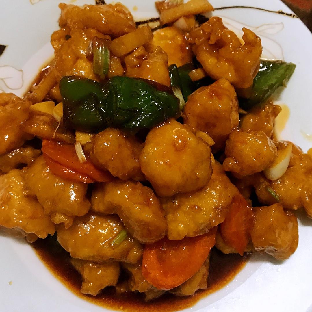 小薇wei微笑做的溜肉段鸡肉版