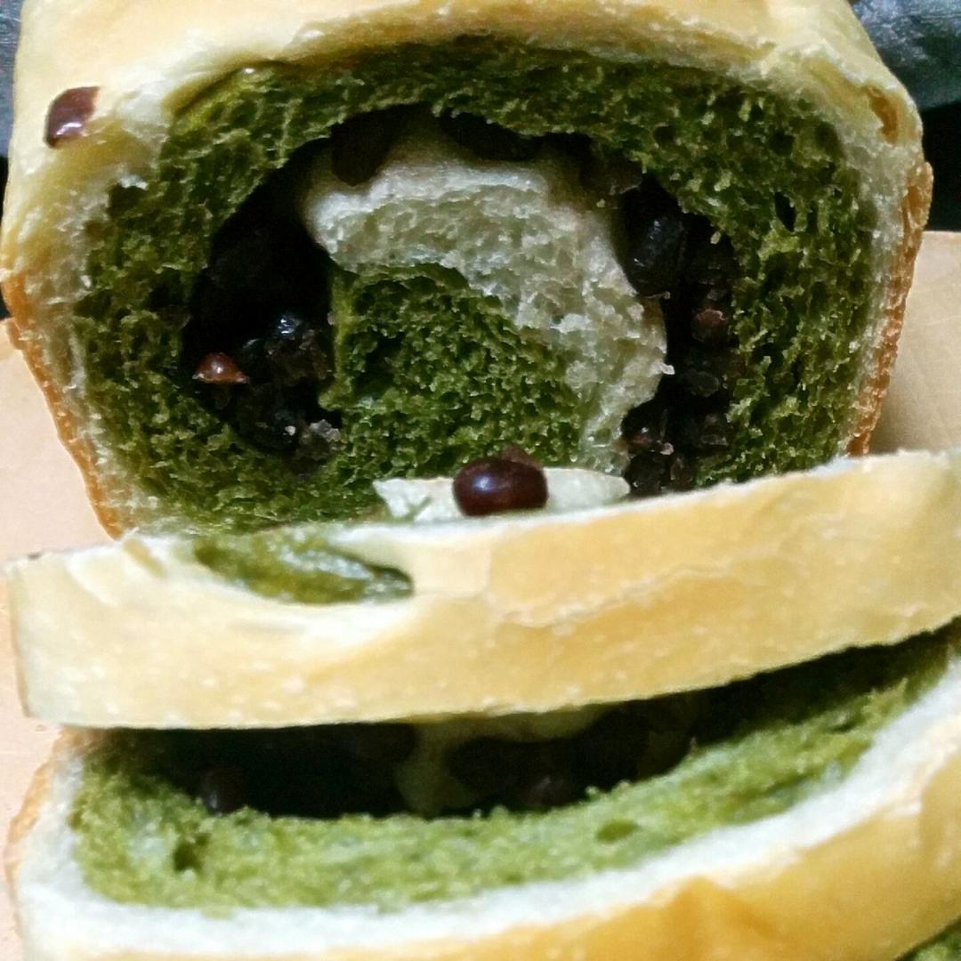 抹茶蜜豆吐司