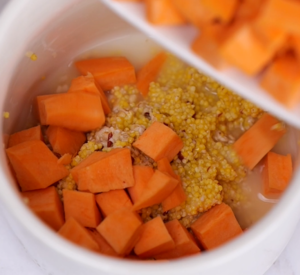 10月+宝宝辅食：红薯燕麦小米粥的做法 步骤3