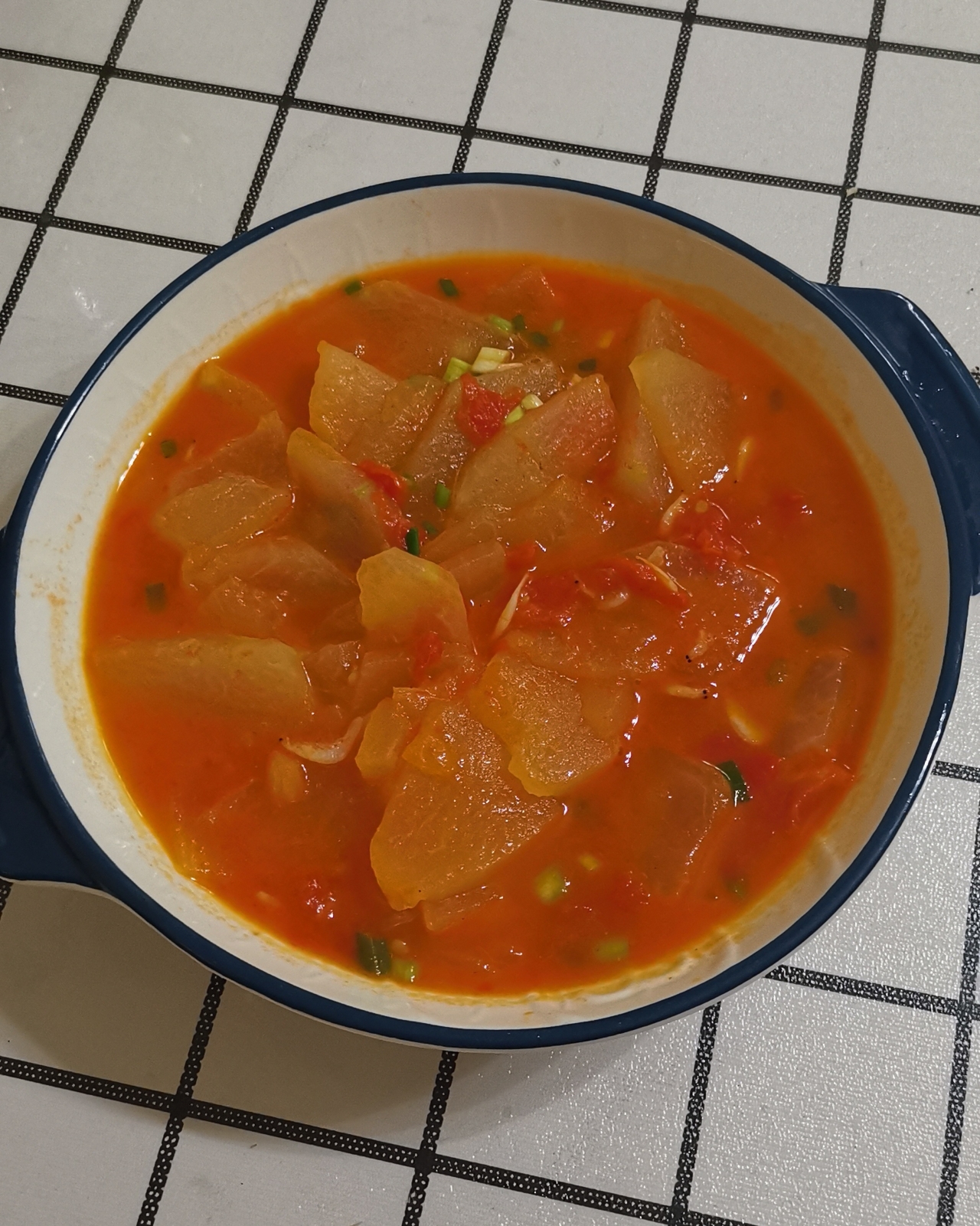 西红柿虾米炖冬瓜汤的做法