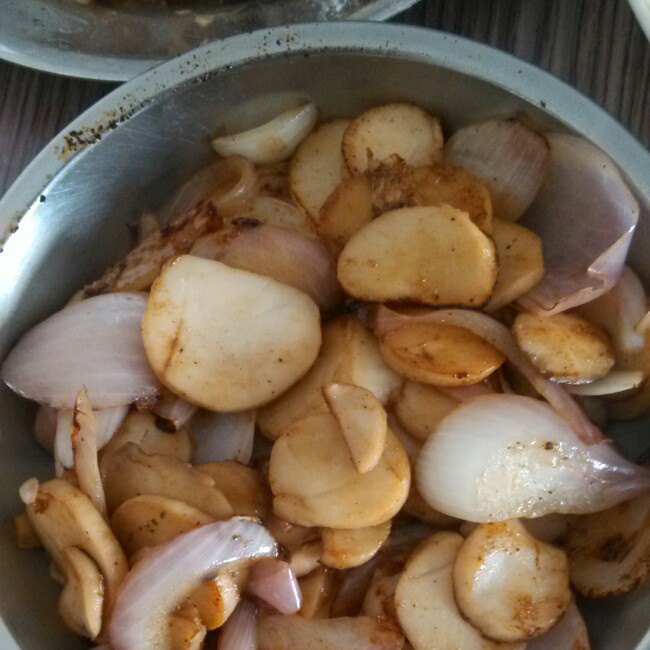 洋葱遇到杏鲍菇