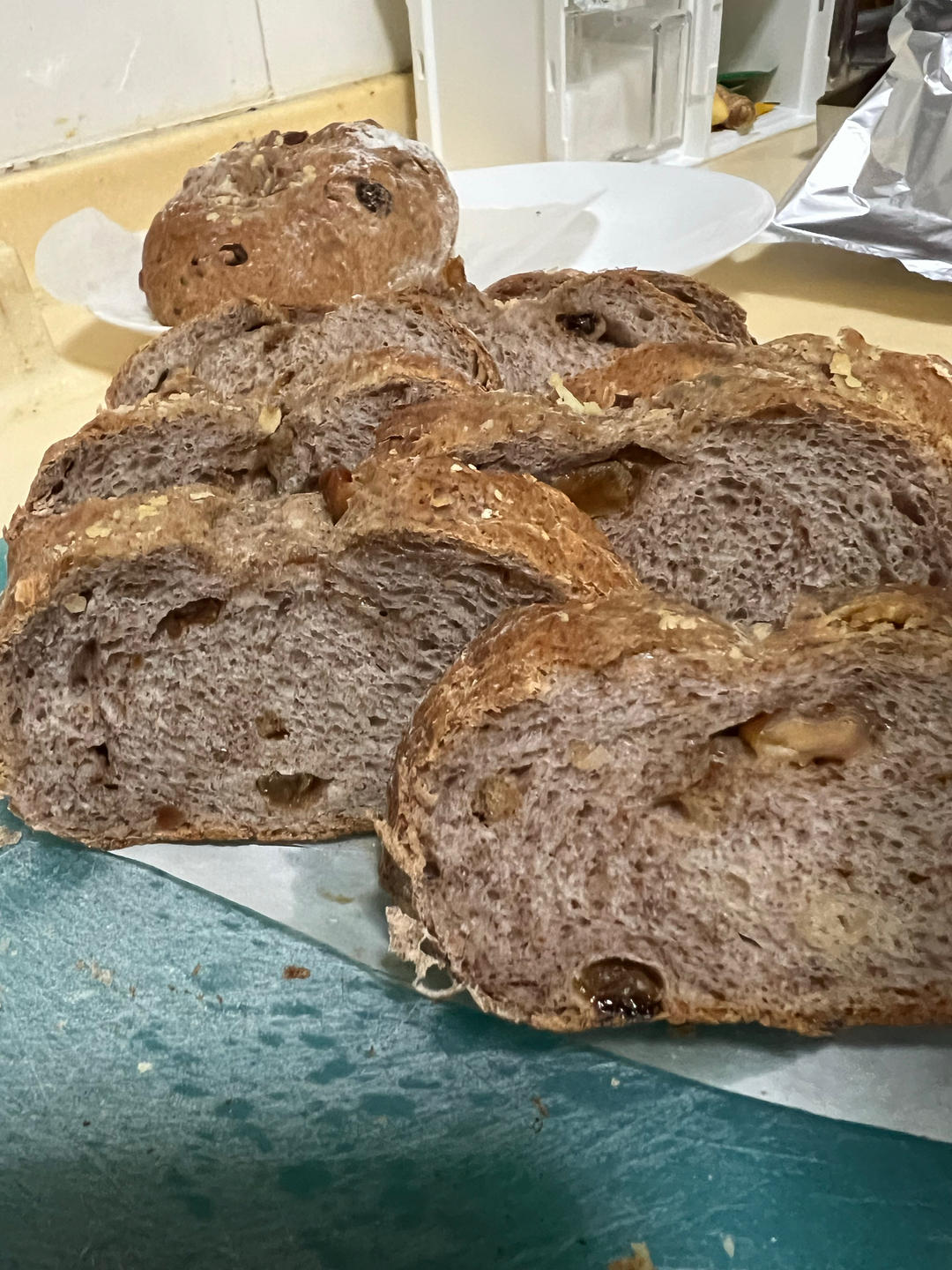 全麦蔓越莓核桃软欧包