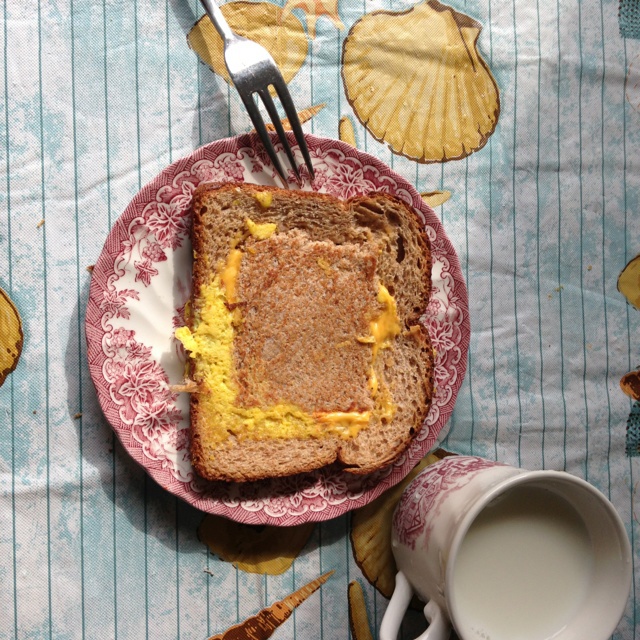 芝士鸡蛋面包片