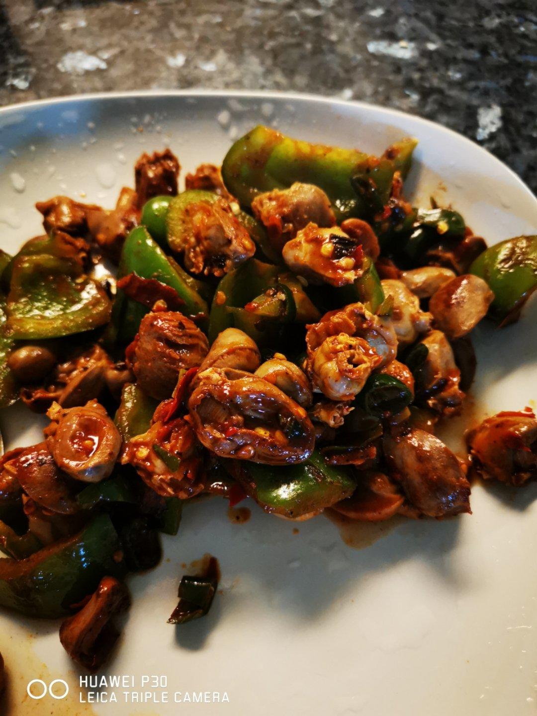 爆炒鸡胗