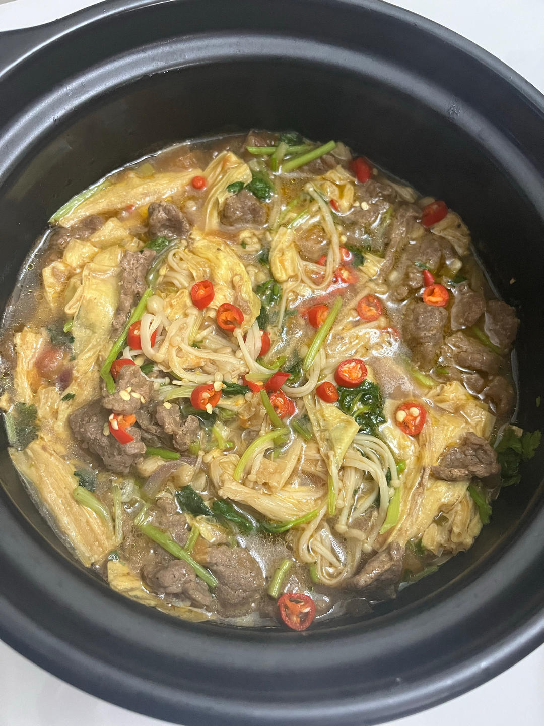 牛肉腐竹番茄煲