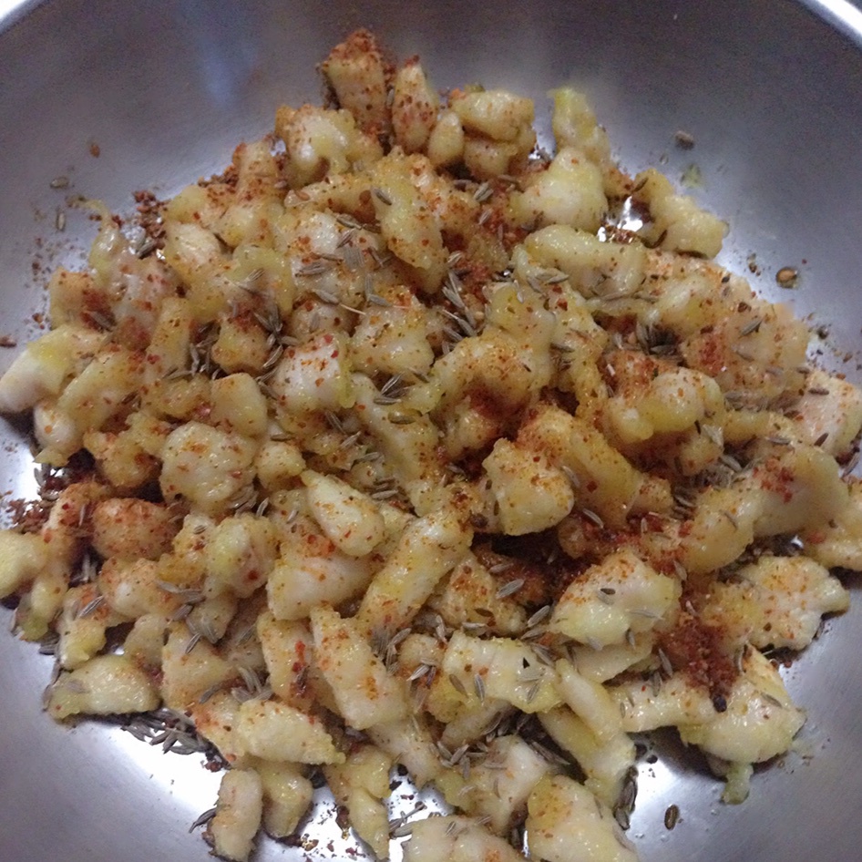 孜然鸡肉粒