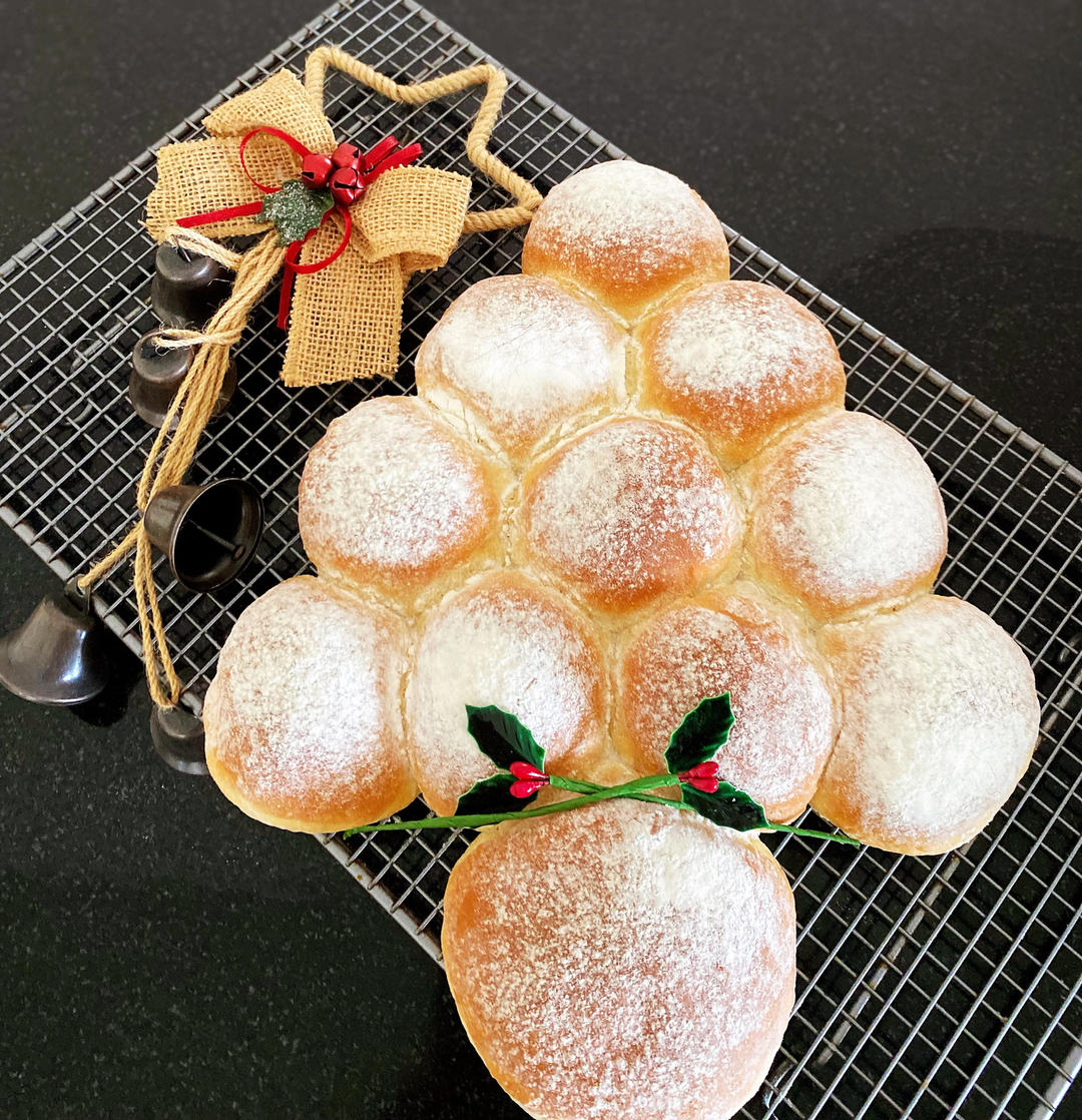 可可爱爱～【麻薯圣诞树面包】