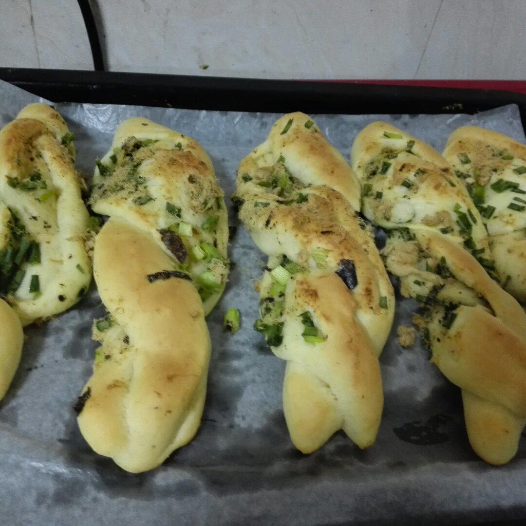 香葱肉松手撕吐司