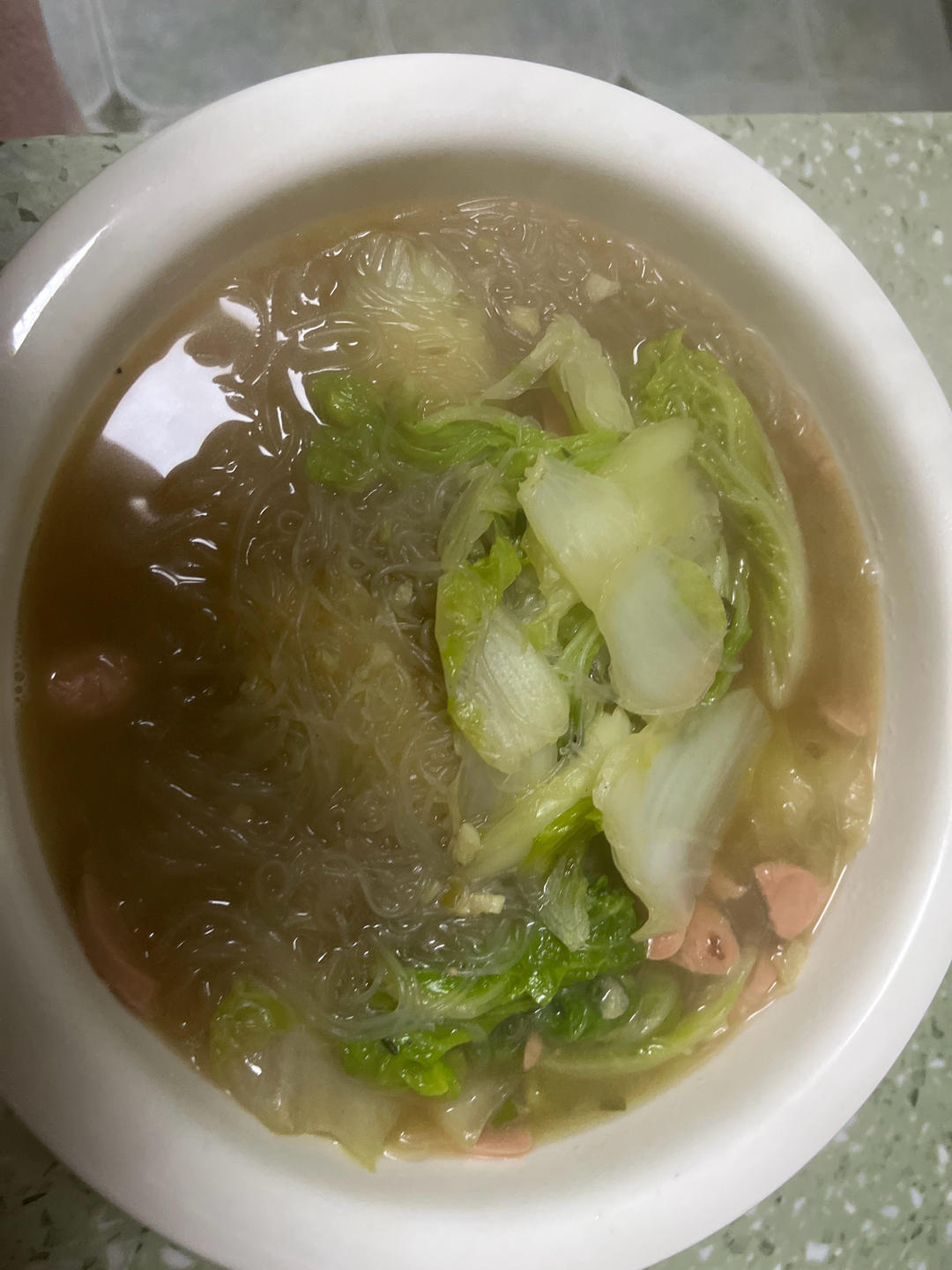 娃娃菜粉丝煲，低卡又鲜美