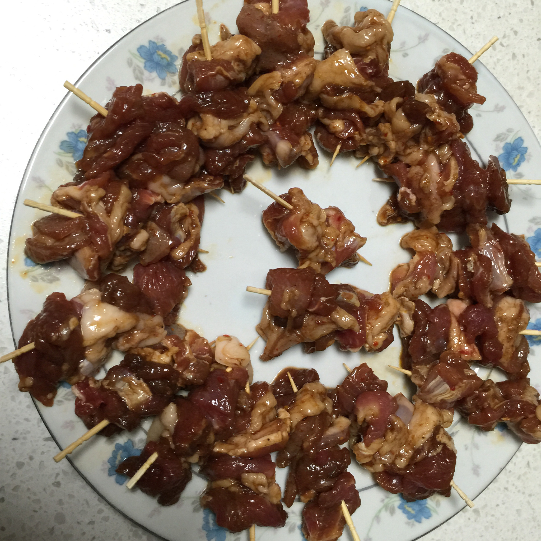 微波炉速成羊肉串