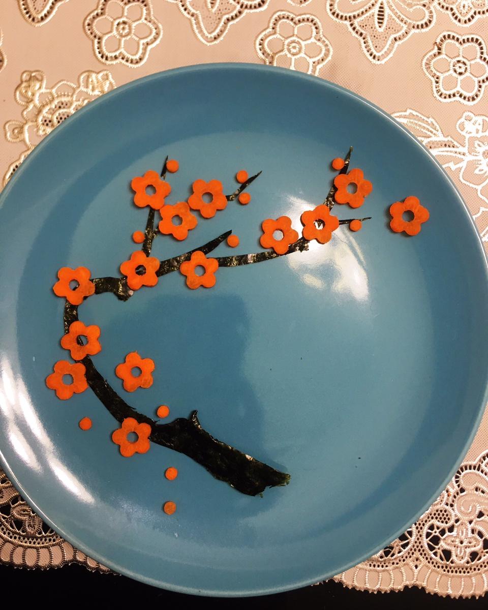 胡萝卜花(创意盘画の一)