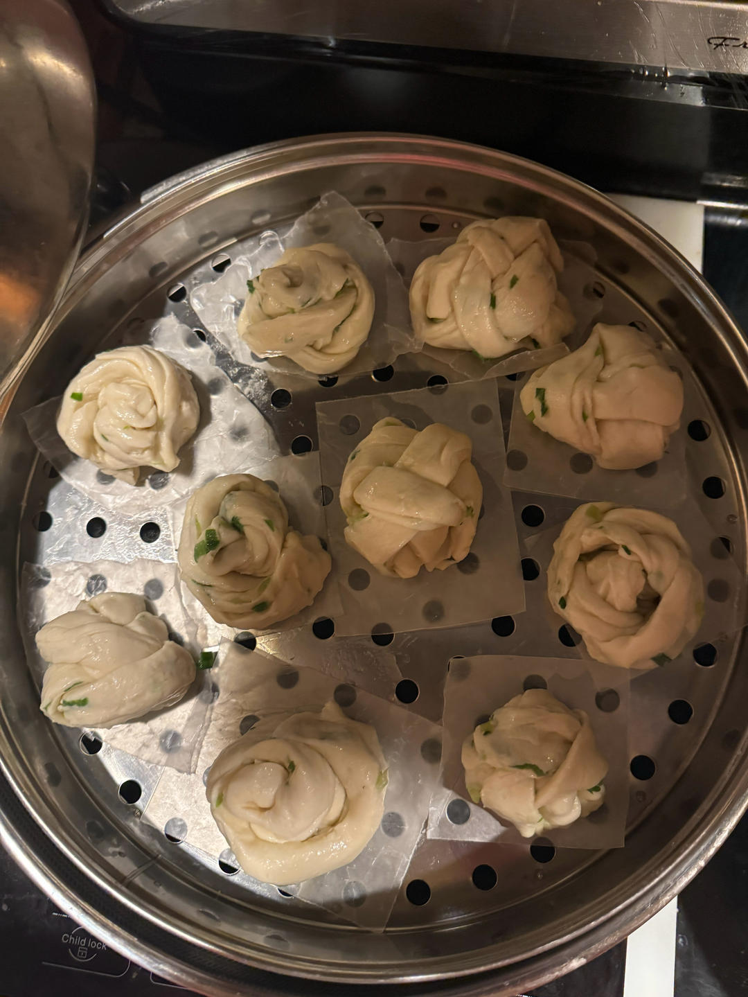 葱花培根花卷，一次发酵｜花样面食早餐