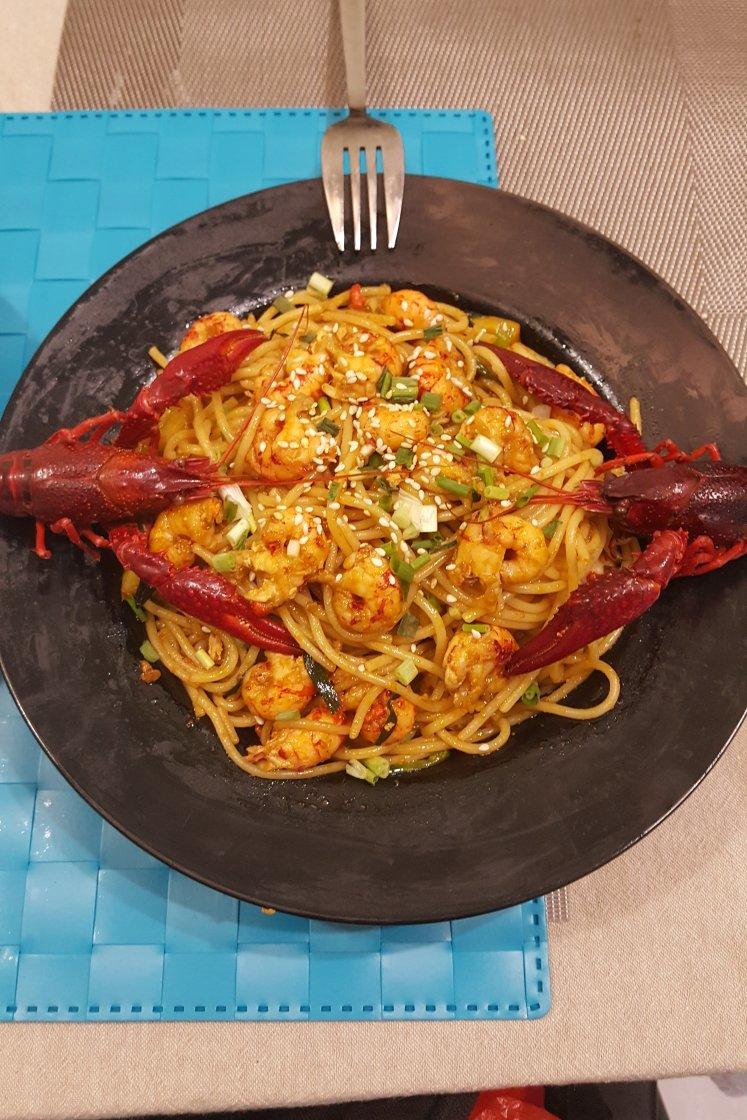 守望者1984做的醇香小龙虾意面