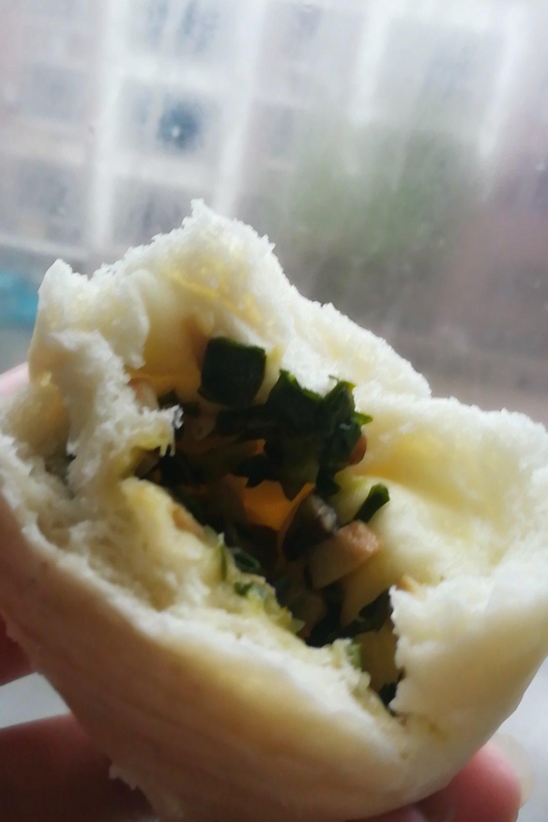 油菜香菇菜包