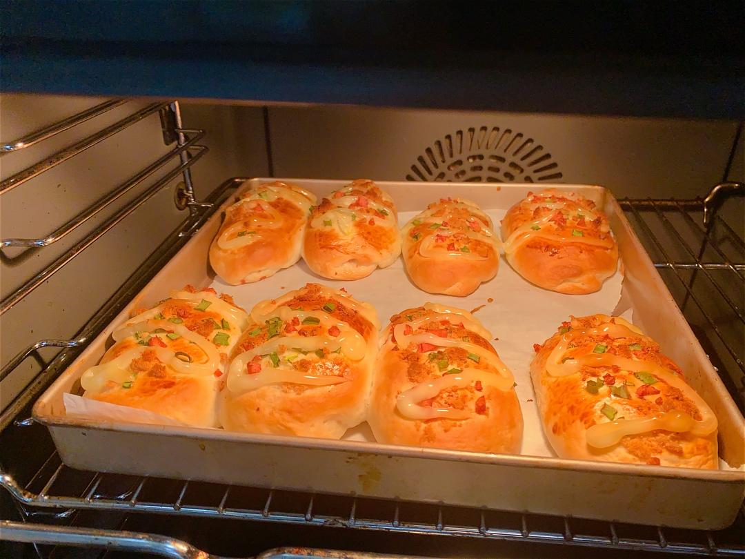 香葱火腿肉松面包