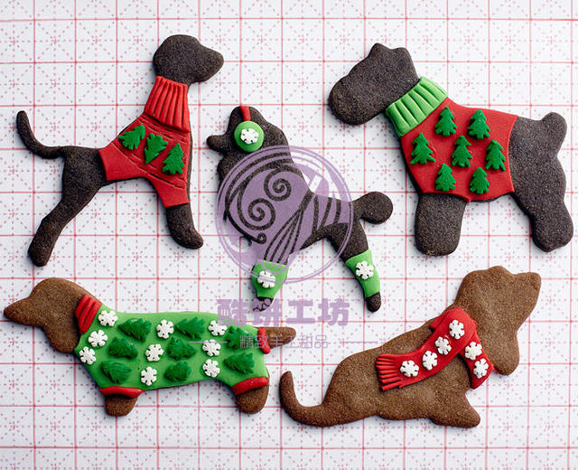 穿毛衣的狗饼干教程 | Doggie Christmas Sweater Cookie Tutorial的做法