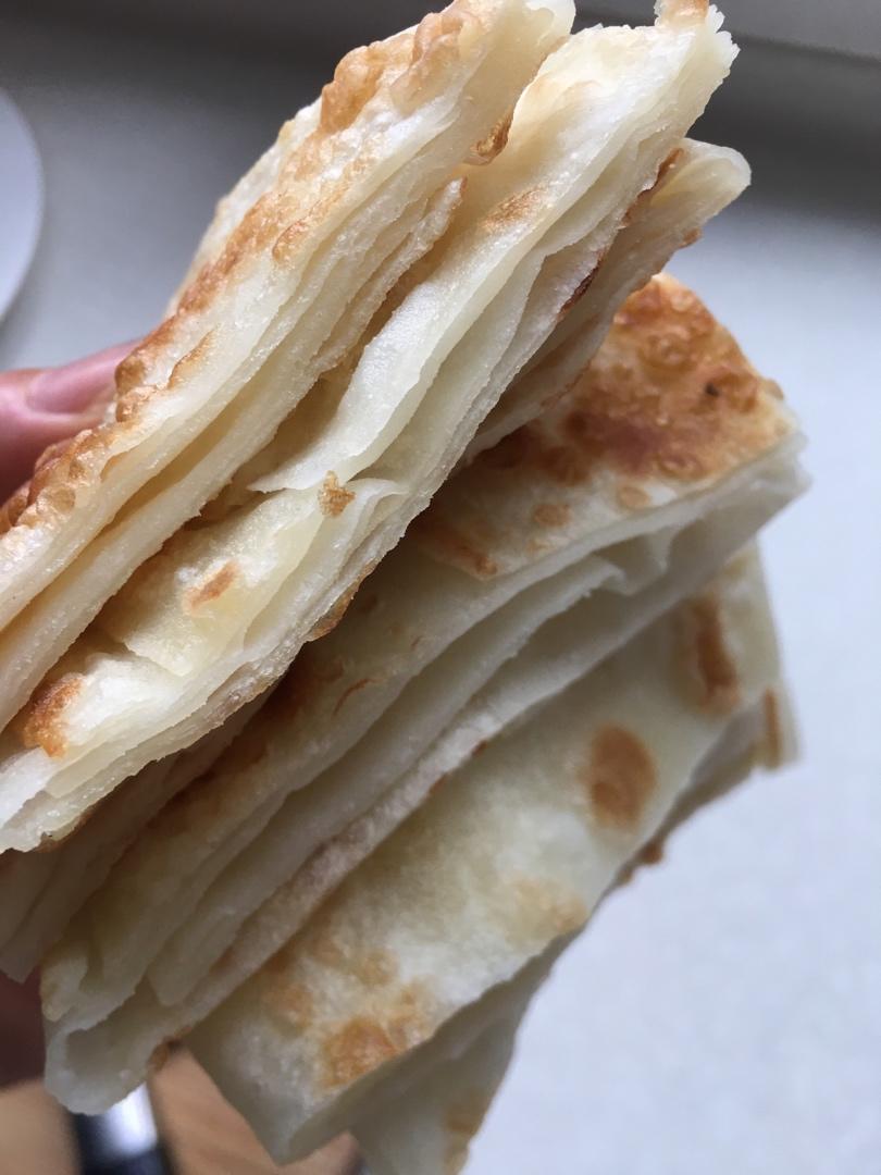 层次分明薄如蝉翼的家常基础烙饼