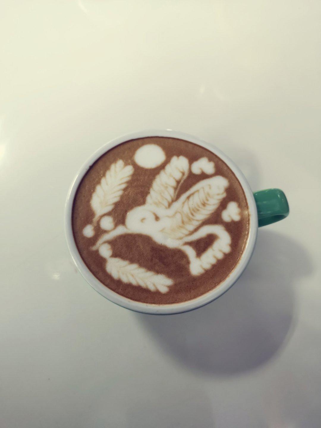 咖啡拉花～进阶版蜂鸟