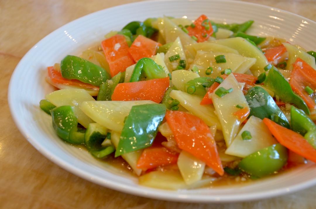 于小毛做的素炒三样