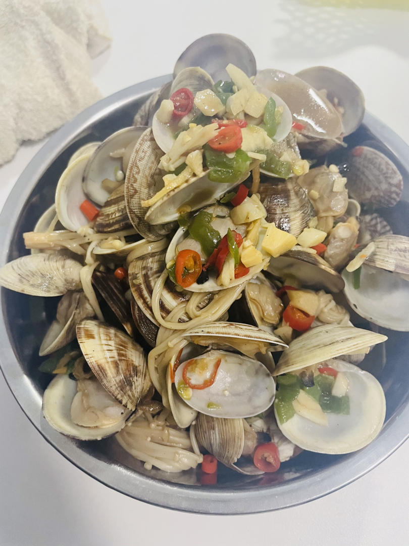 5分钟快手菜❗️秒杀路边摊爆炒花甲～好吃到爆