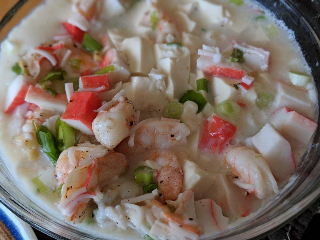 「超鲜嫩」虾仁豆腐蒸蛋