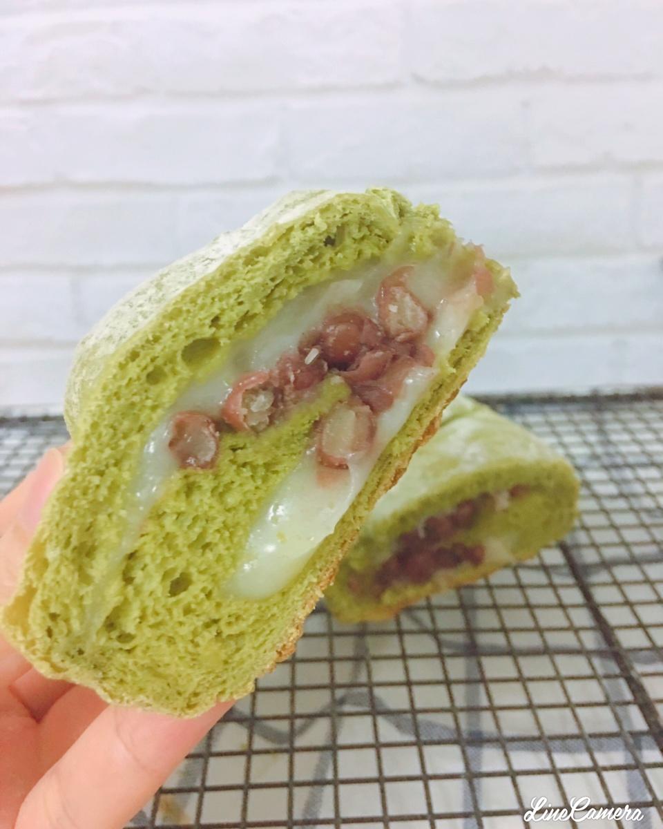 比原麦山丘还好吃的【抹茶麻薯古早味面包】肉松红豆沙