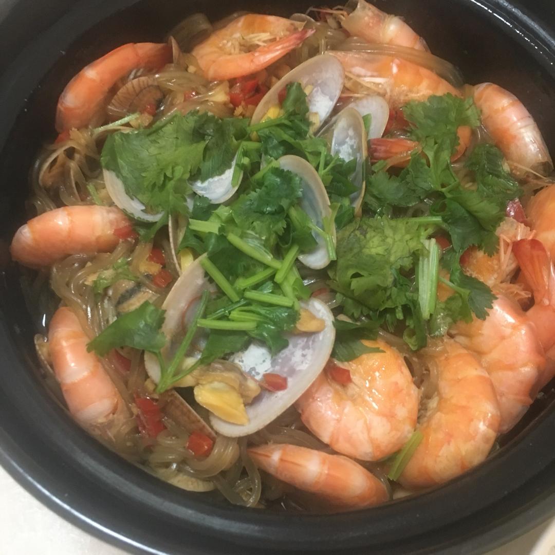 砂锅花甲粉丝煲