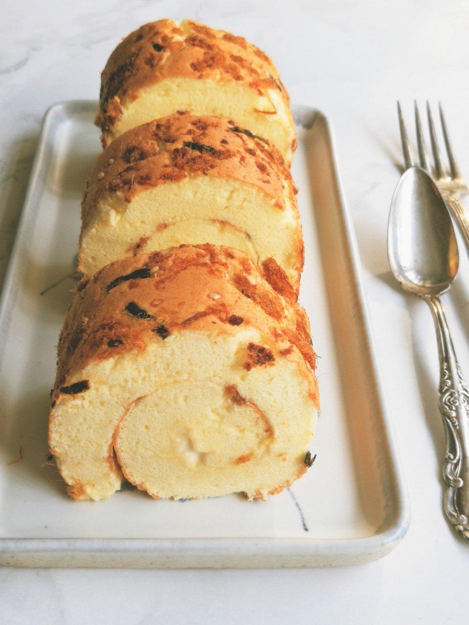 香葱肉松肥蛋糕卷～