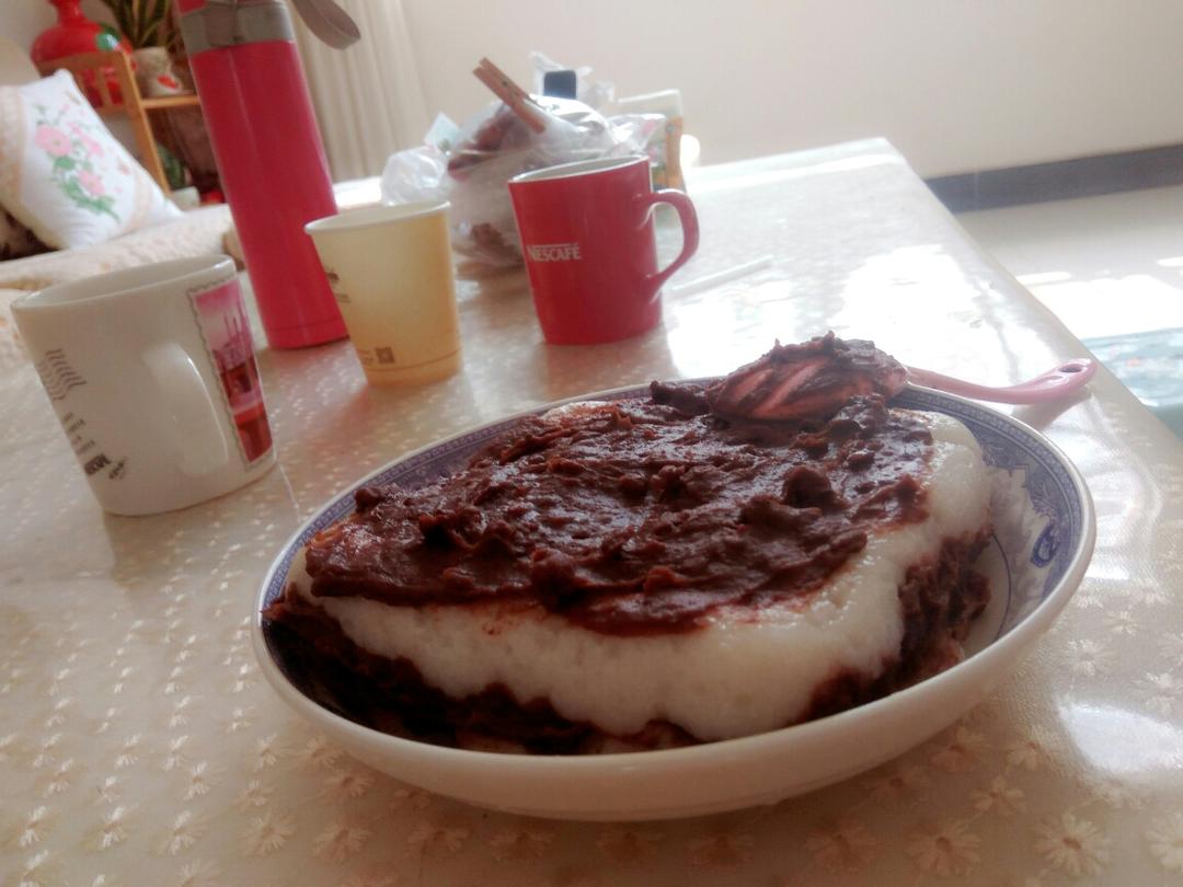 豆沙糯米糕（附红豆沙和年糕的做法）