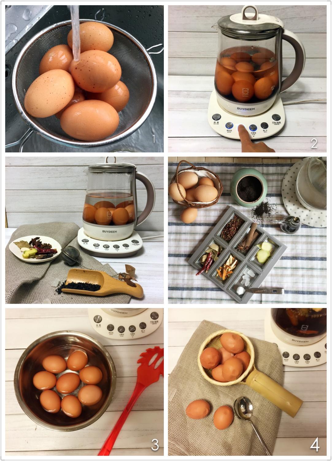 家庭自制五香茶叶蛋---养生壶版的做法 步骤1