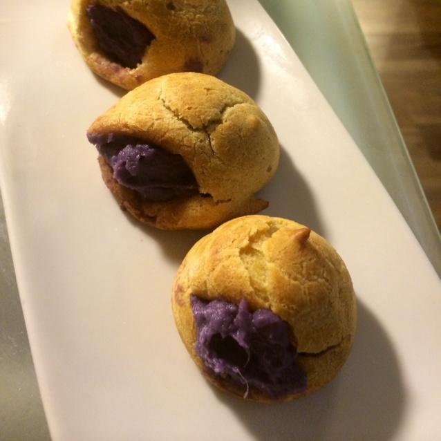 紫薯泡芙的做法