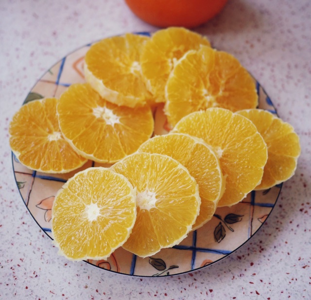 切开的橙子 真实图片