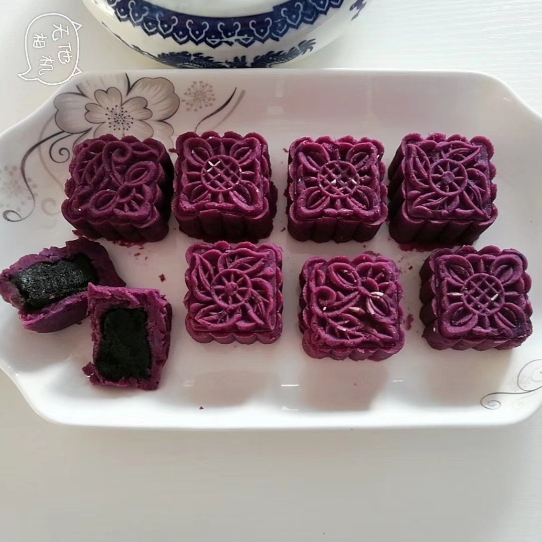 紫薯红豆糕