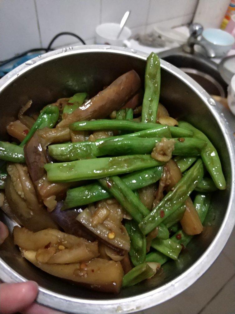 四季豆炒茄子