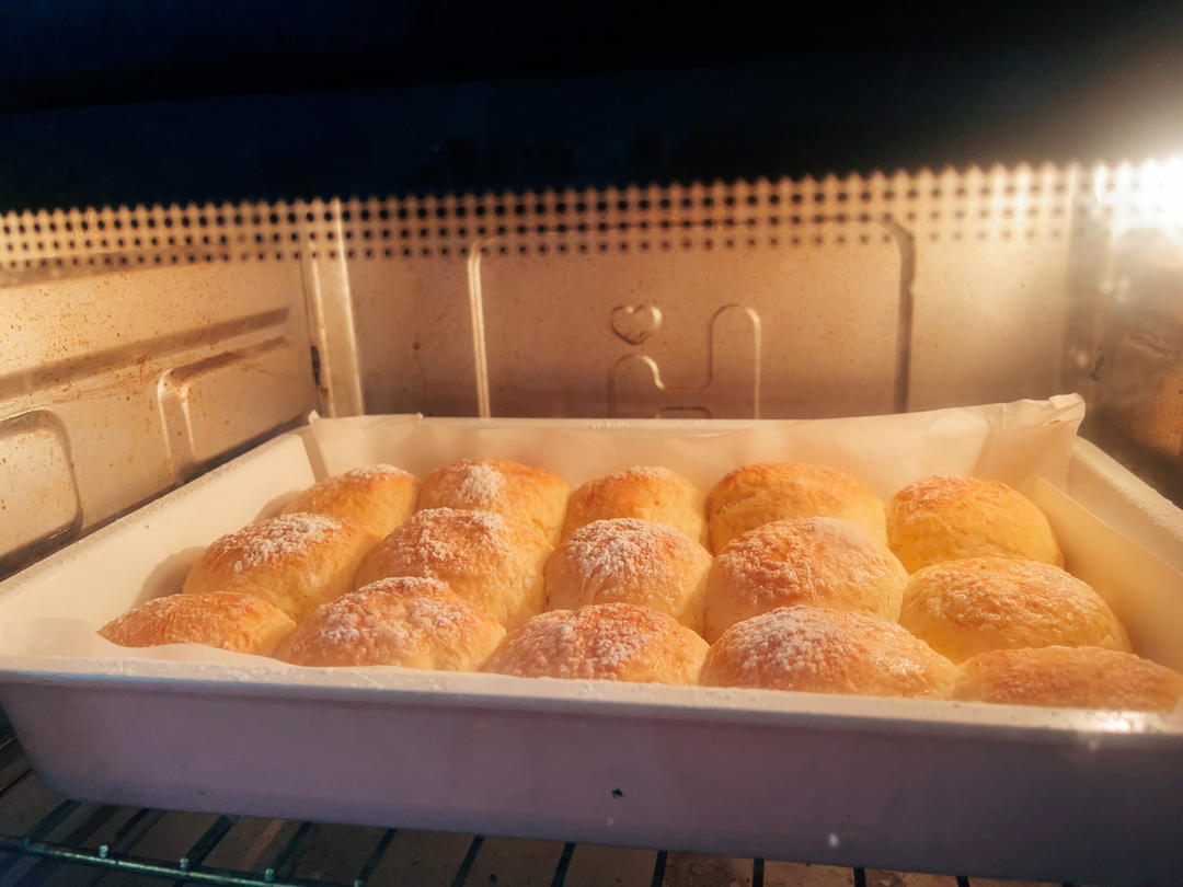 云朵牛奶小面包（无油低糖）❗️免揉面免手套膜❗️