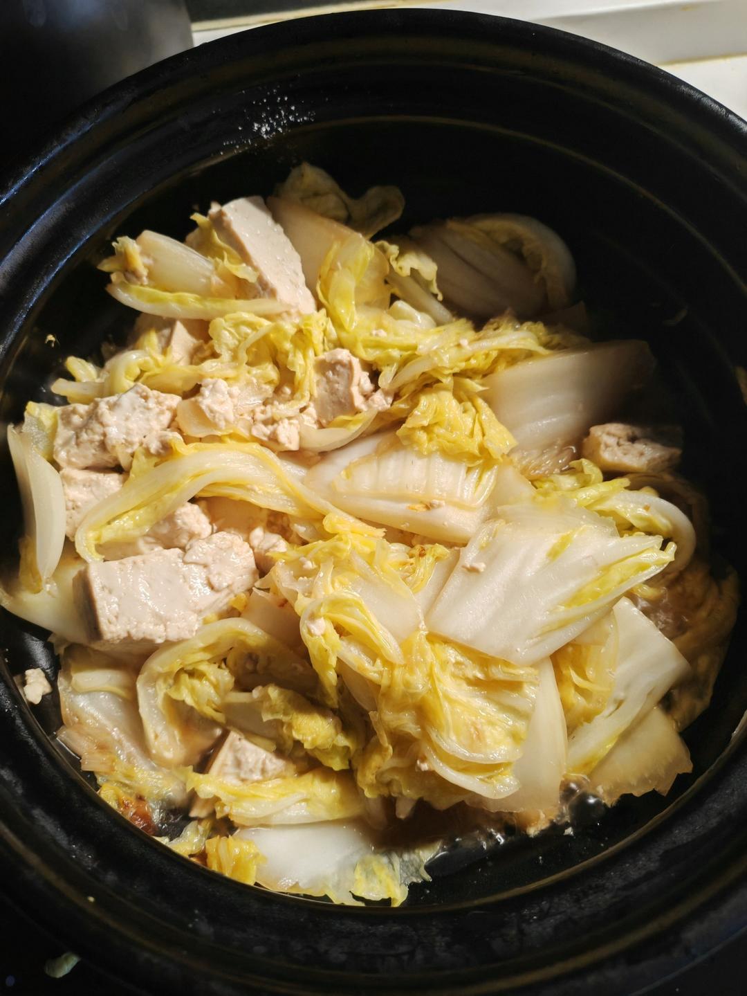 冬季家常菜：白菜炖豆腐