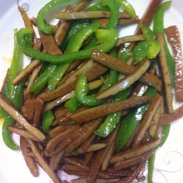 青椒炒豆腐干