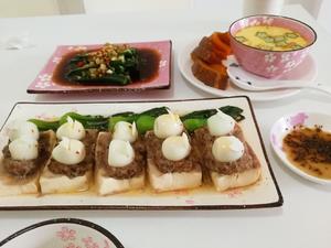 玉兔肉糜酿豆腐的做法 步骤4