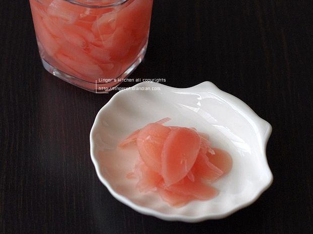 日本寿司店的泡姜