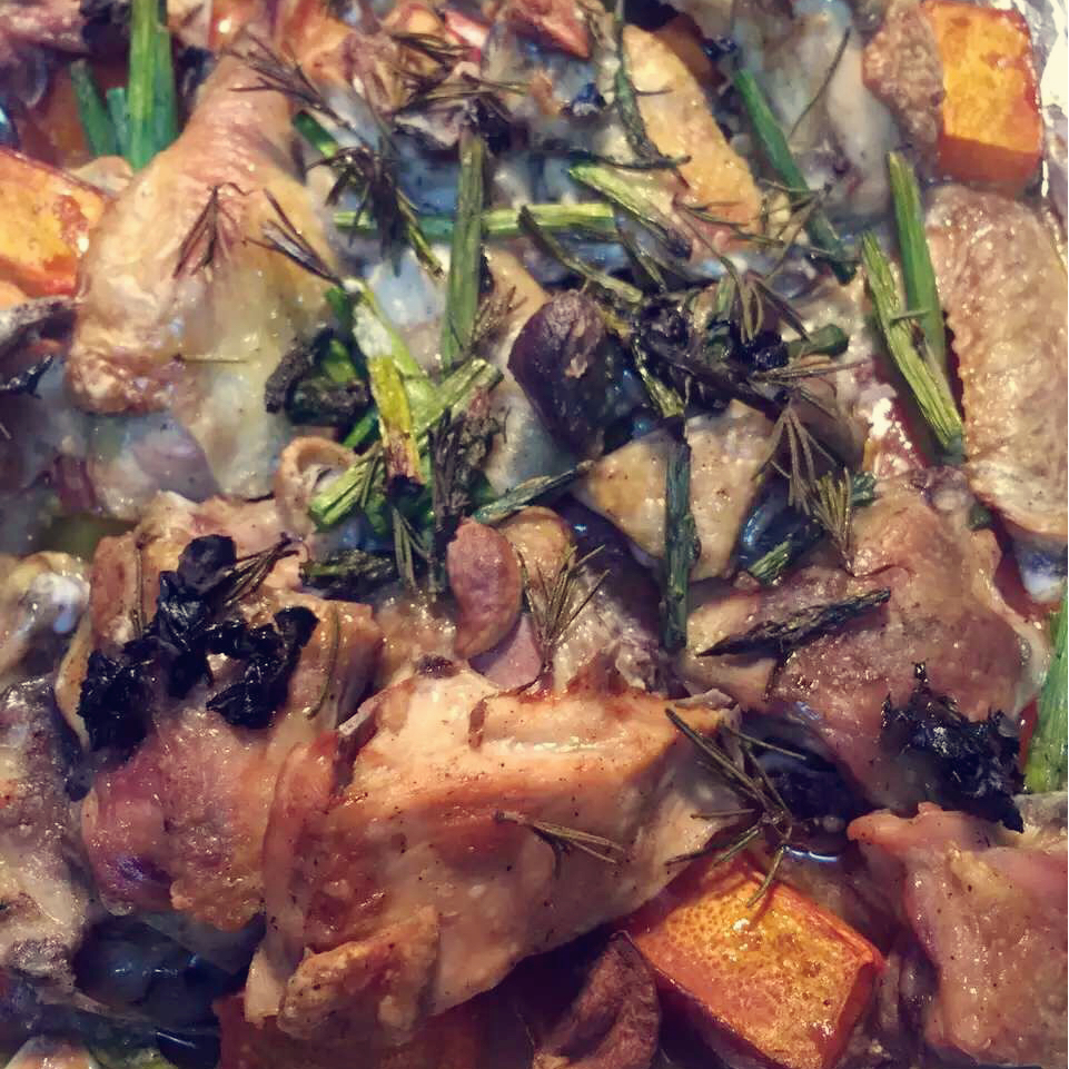 罗勒番茄烤鸡腿