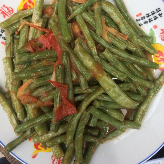 豆角炒西红柿