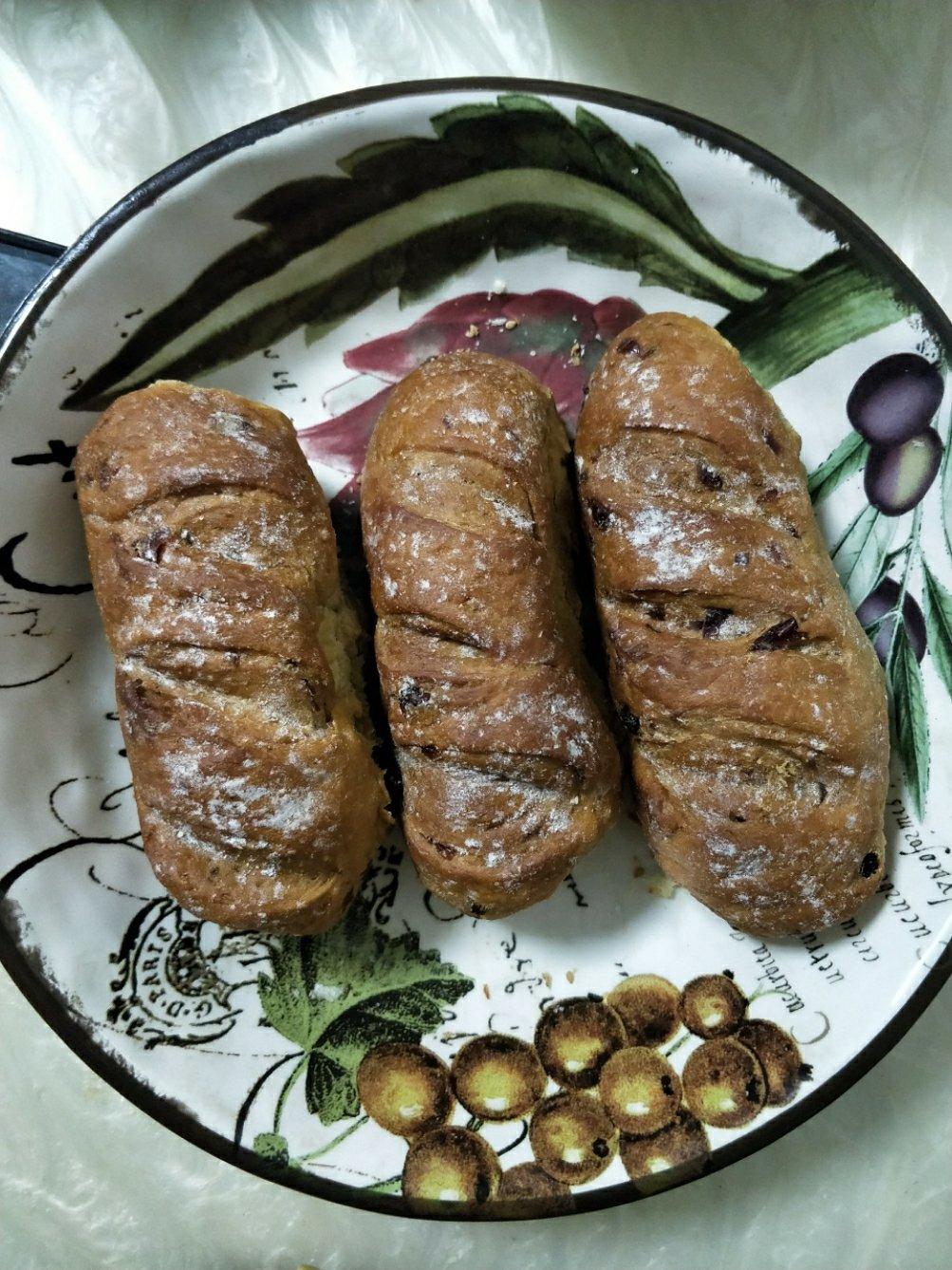 蔓越莓全麦黑糖面包